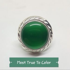 VINTAGE STERLING SILVER Native American AGATE 925